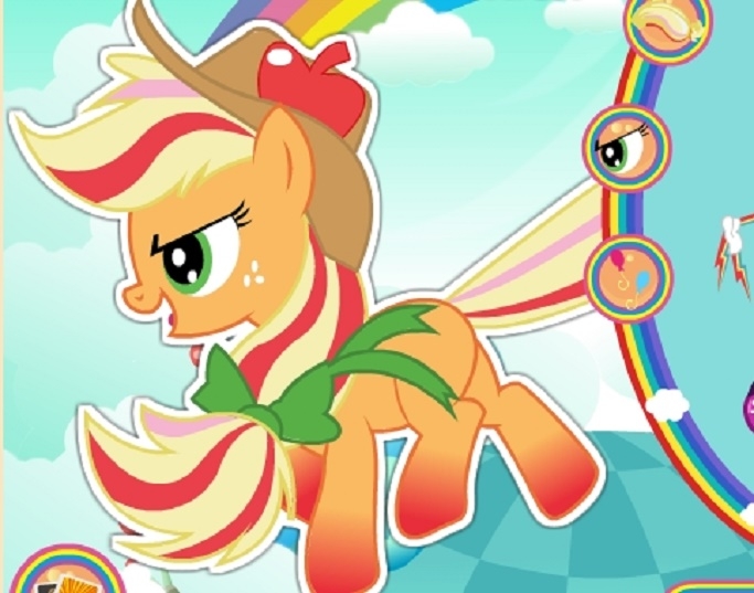 Игра Яблочная радужная пони