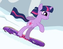 Игра Искорка Катается на Сноуборде