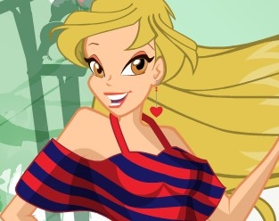 Игра Одевалка Стелла на Скутере