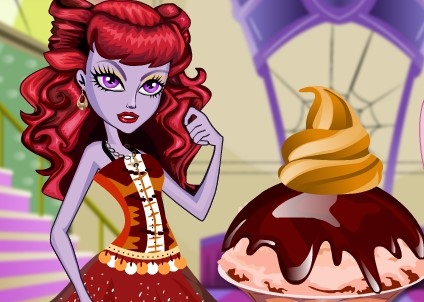 Игра Укрась Мороженное Монстр Хай