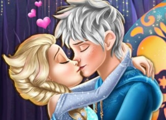 Игра Эльза и Ледяной Джек Целуются