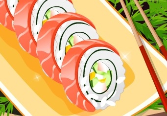 Игра Готовим Еду: Роллы с Лососем