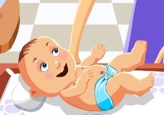 Игра Учимся Пеленать