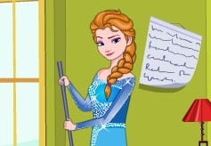 Игра Эльза: Уборка в Комнате с Котятами