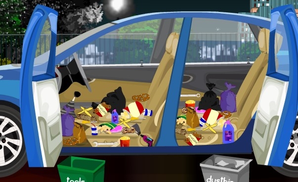 Игра Уборка в Авто