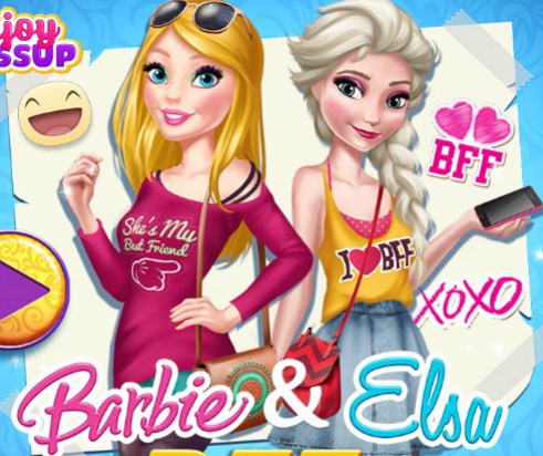 Игра Барби и Эльза Подруги