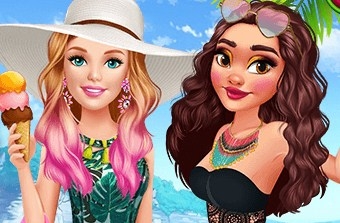 Игра Барби Навещает Моану