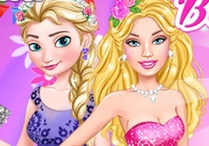 Игра Барби и Эльза: Свадебные Гости
