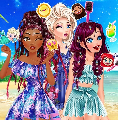 Игра Принцессы Диснея: Летние Прически