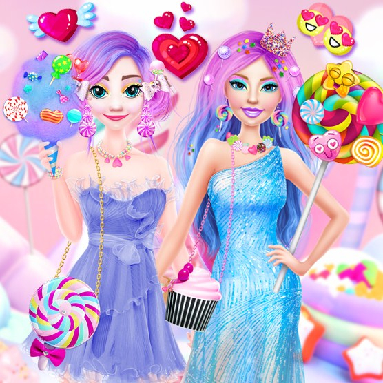 Игра Барби и Эльза: Конфетная Страна