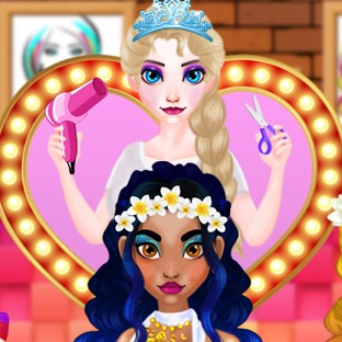 Игра Эльза: Свадебный Парикмахер для Принцесс