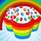 Готовим Еду: Кексы Радуга