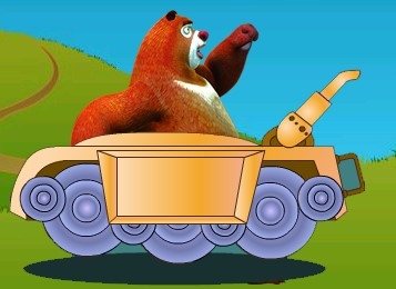 Игра Медведь на Танке