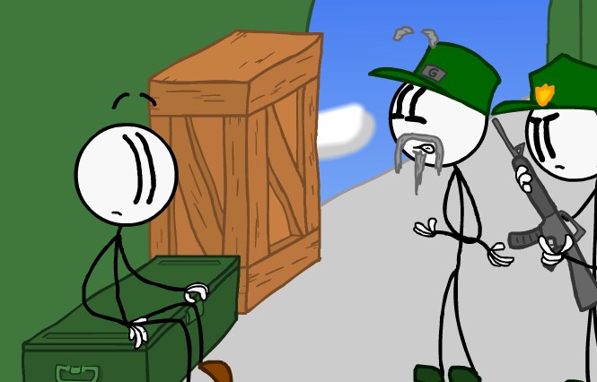 Игра Стикмэн: Проникнуть в Дирижабль