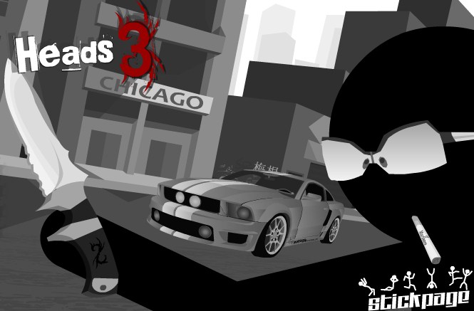 Игра Стикмен: Буйные Головы 3