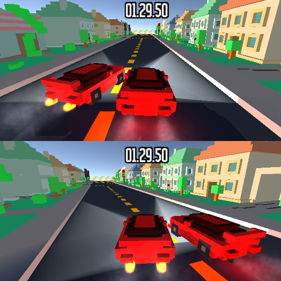 Игра Городские Кубические Гонки на Двоих