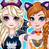 Одевалка Холодное Сердце на Хэллоуин