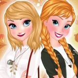 Осенняя Одевалка Эльзы и Анны