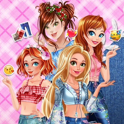 Игра Принцессы Диснея: Лоскутное Джинсы