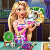 Рапунцель Моет Посуду