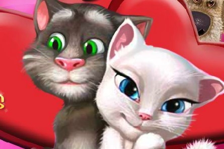 Игра Говорящий Том: Поцелуи