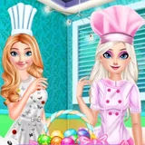 Игра Принцессы Готовят Вкусную Еду на Пасху