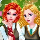 Игра Принцессы Мерида и Аврора в Колледже