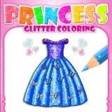 Игра Раскраски с Блестками: Принцессы
